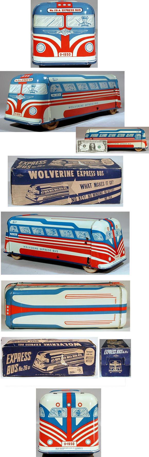 1950 Wolverine, No.26a Mystery Motor Express Bus in Original Box